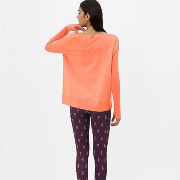 Sweaty Betty Peach Coral Pullover Sweatshirt Long Sleeve Small - Picture 9 of 10